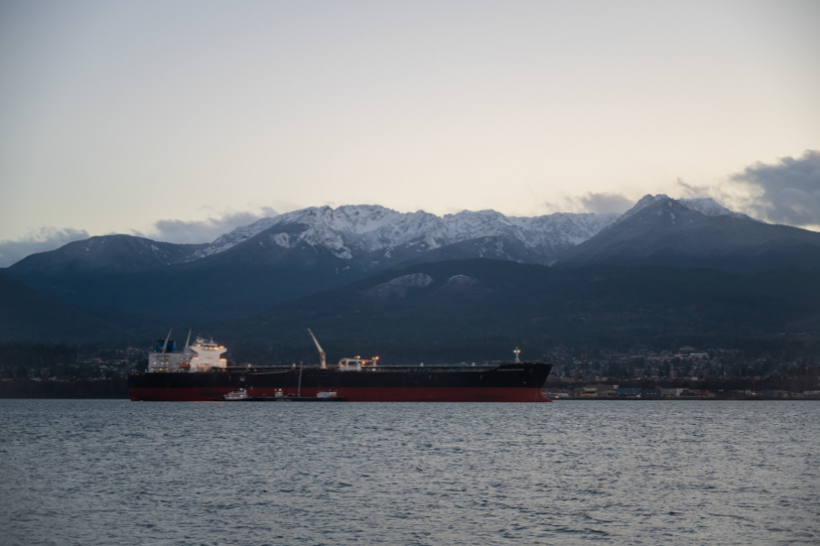 View of the Olympic Mountains from Port Angeles