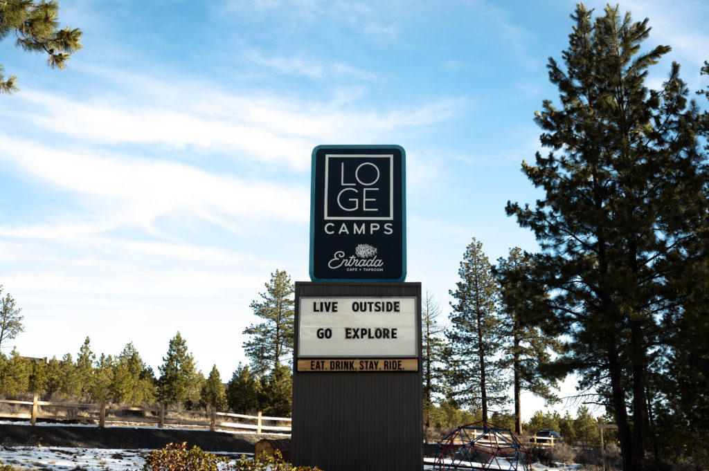 LOGE Hotel Bend and Entrada Cafe Sign